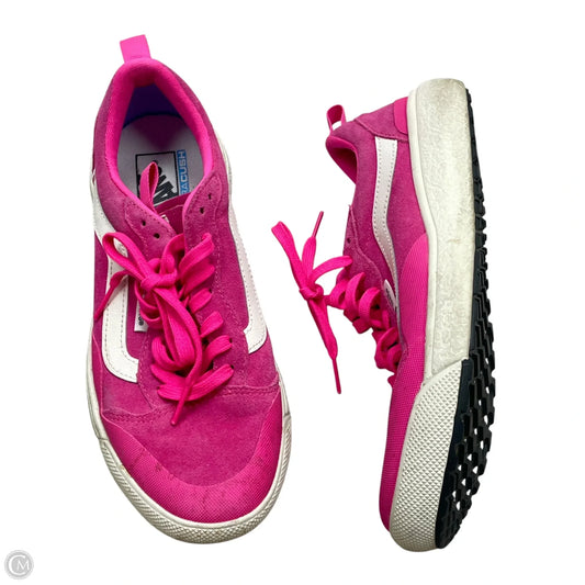 Shoes Sneakers By Vans In Pink & White, Size: 10
