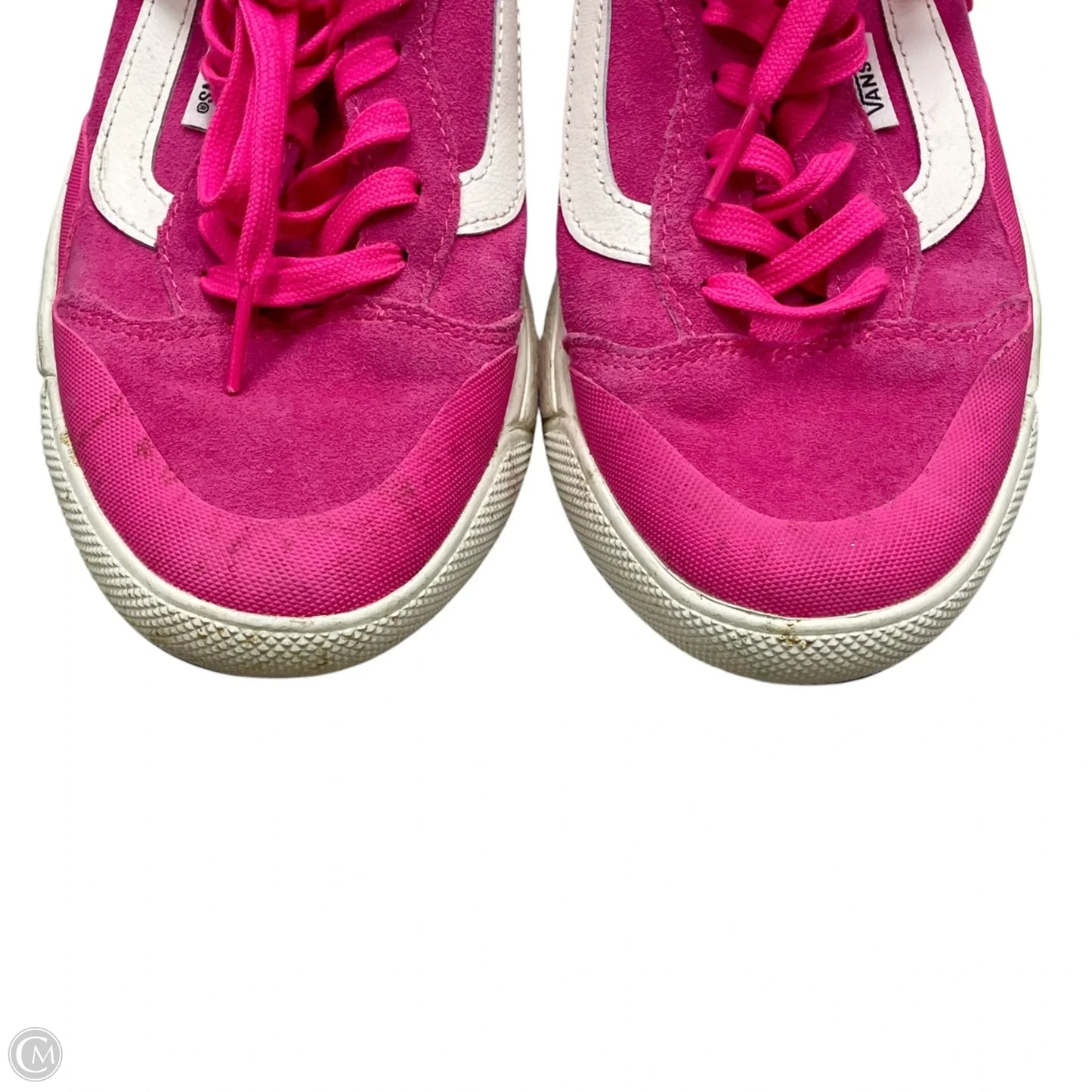 Shoes Sneakers By Vans In Pink & White, Size: 10