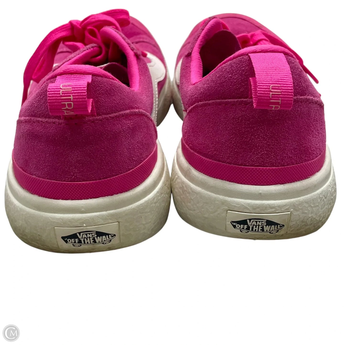 Shoes Sneakers By Vans In Pink & White, Size: 10