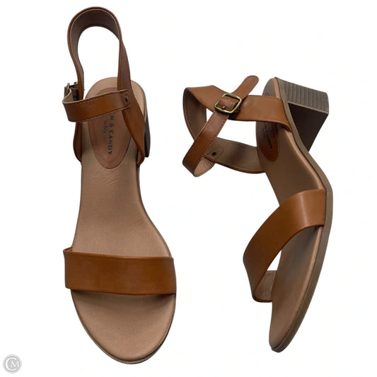 Sandals Heels Block By Rock And Candy In Tan, Size: 12