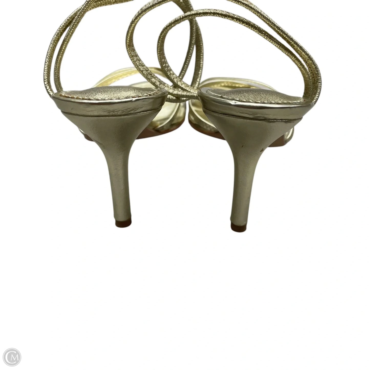 Sandals Heels Kitten By Aldo In Gold, Size: 7.5