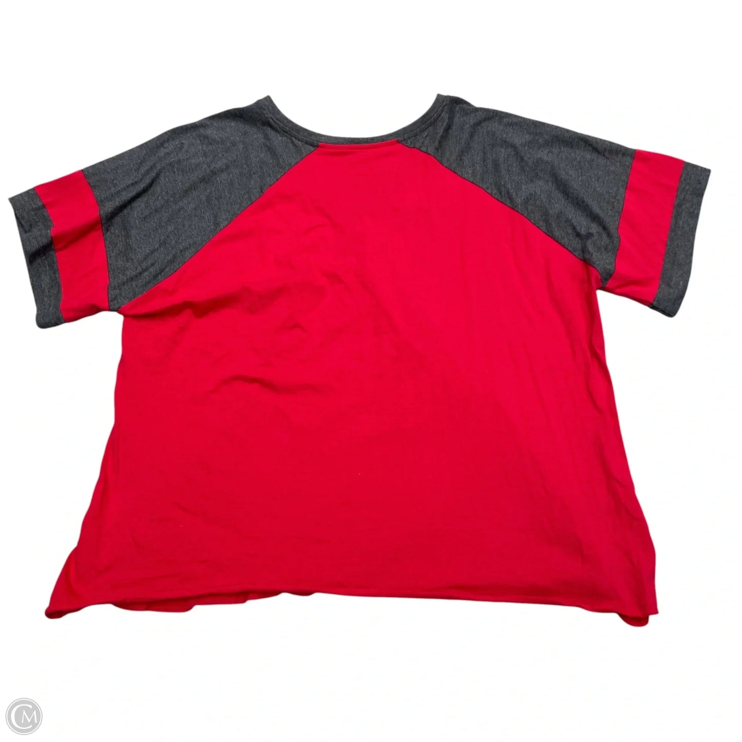 Athletic Top Short Sleeve By Fanatics In Red, Size: 3x