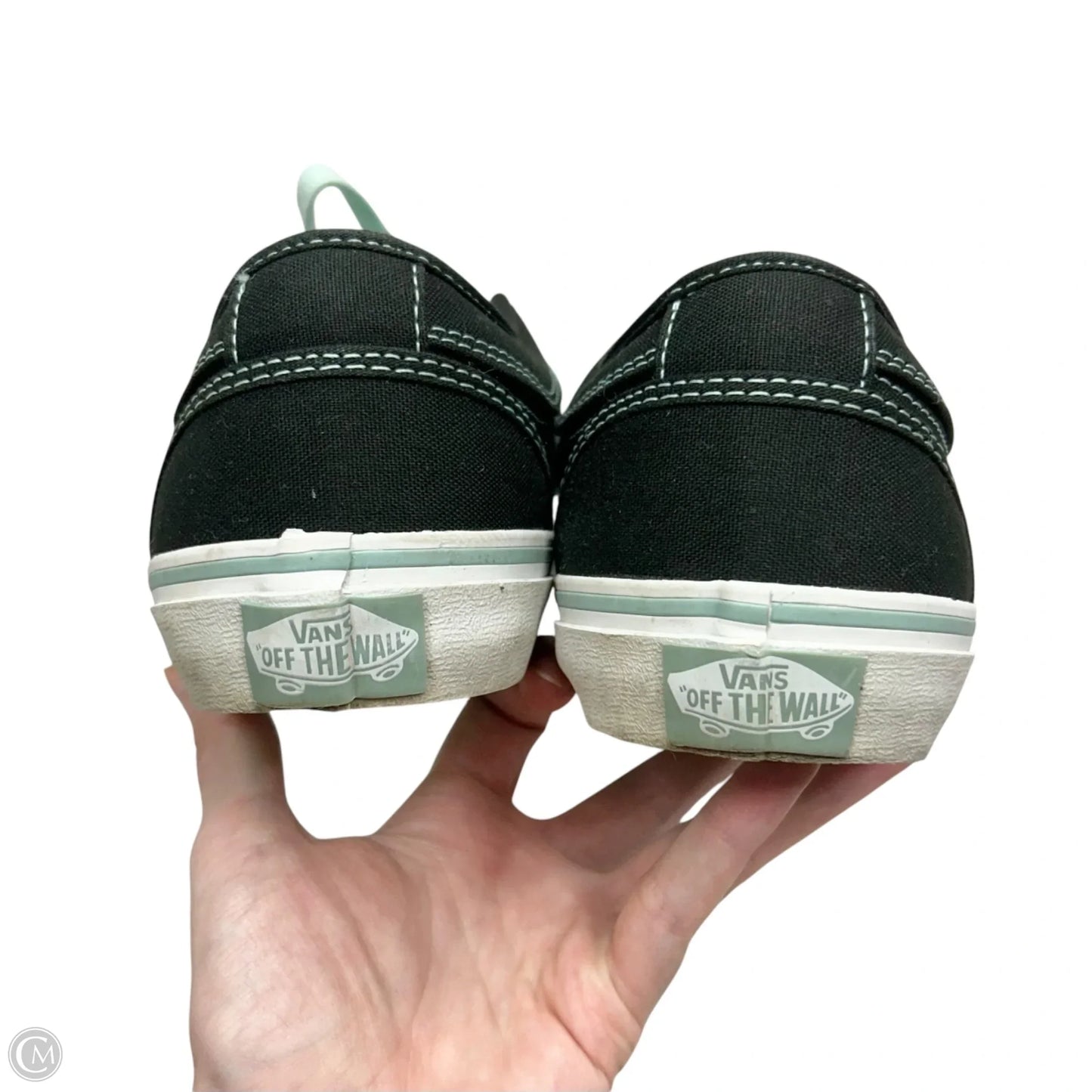 Shoes Sneakers By Vans In Black & White, Size: 7