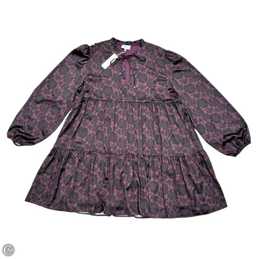 Dress Casual Short By J Flower In Black & Purple, Size: L