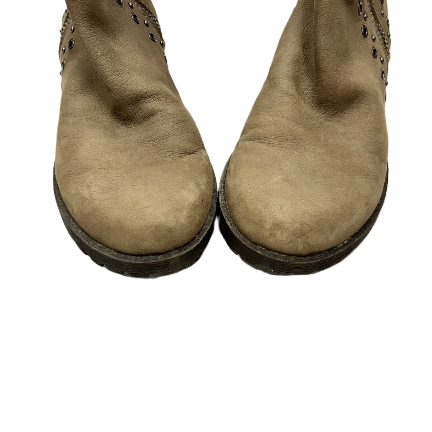 Taupe Boots Ankle Flats By Lucky Brand, Size: 9