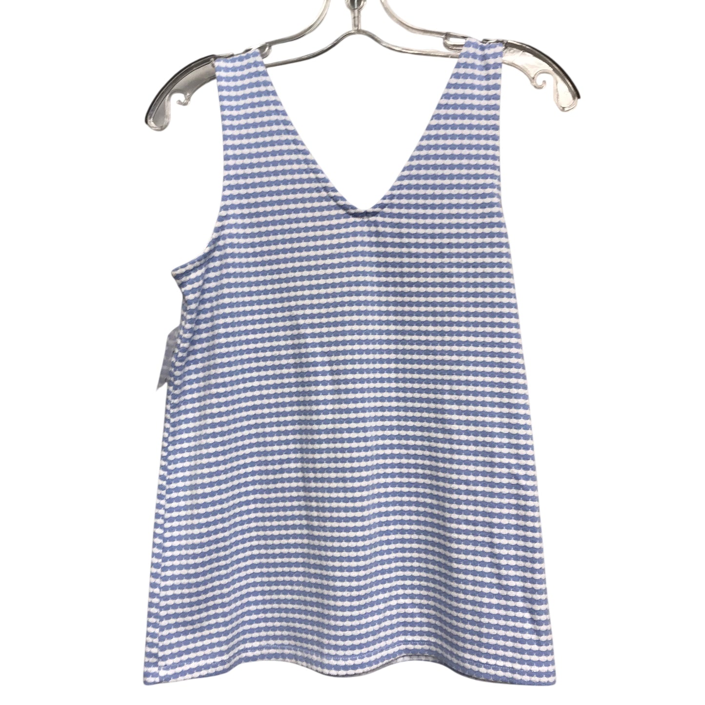 Top Sleeveless By Loft In Blue & White, Size:Xs