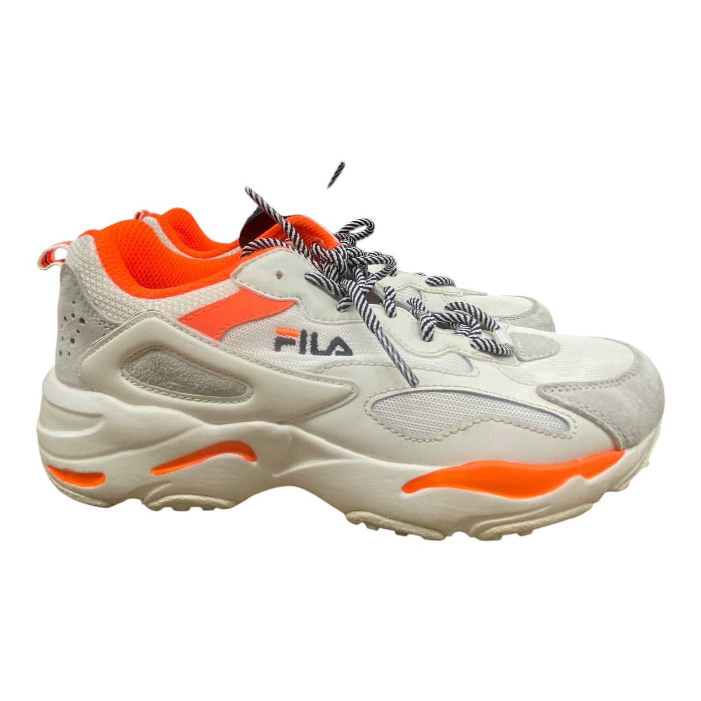 Shoes Sneakers By Fila In Orange & White, Size:6.5