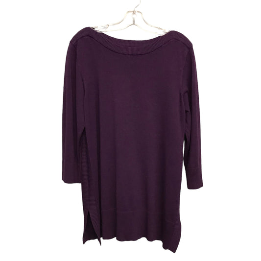 Sweater By Adrienne Vittadini In Purple, Size:Xl