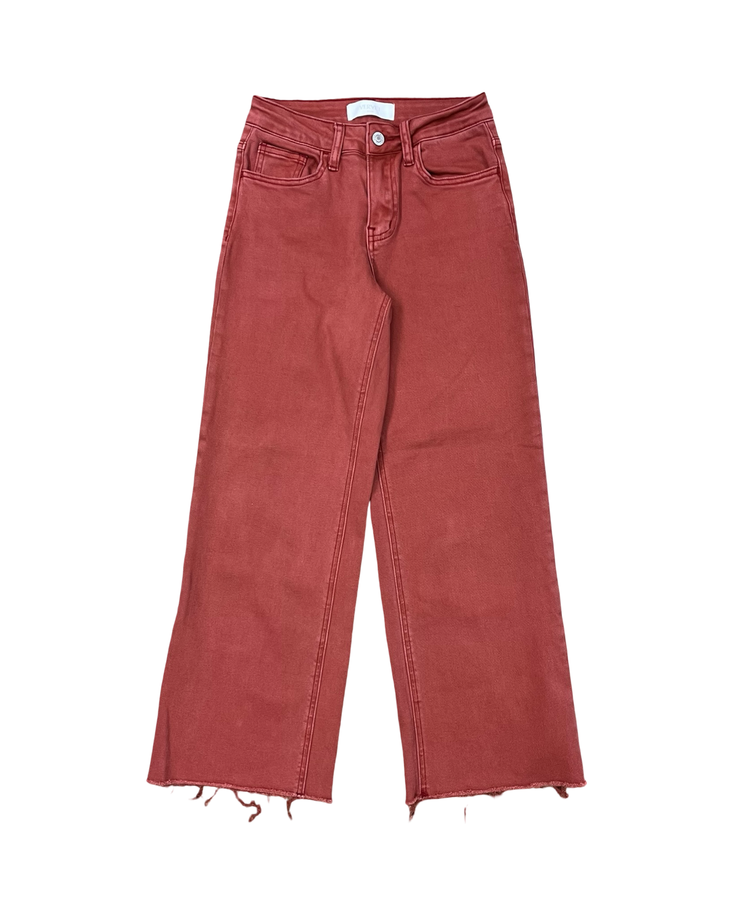 Jeans Wide Leg By Vervet In Orange Denim, Size:0