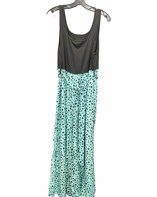Jumpsuit By Clothes Mentor In Black & Green, Size:1X