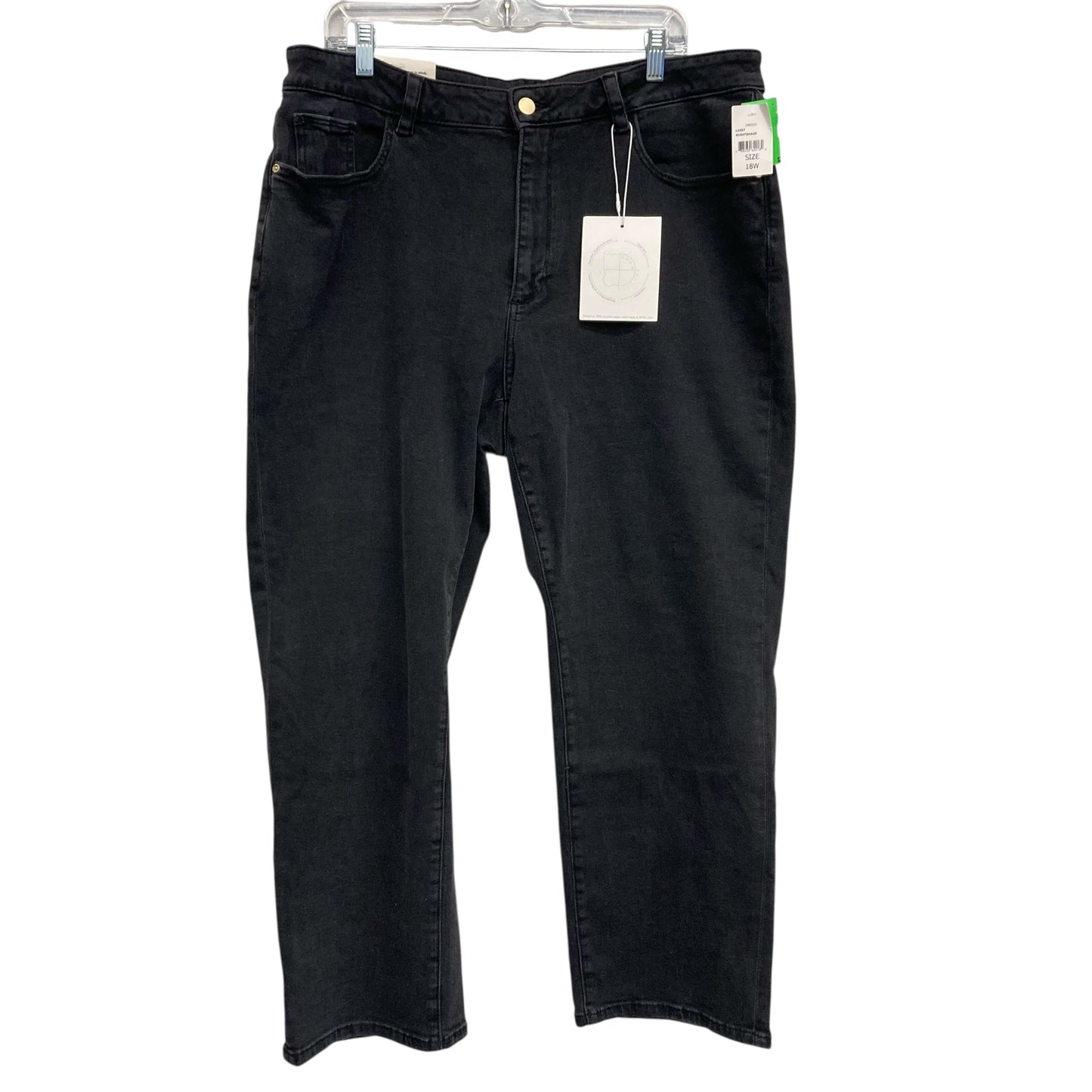 Jeans Straight By Dl1961 In Black Denim, Size:18