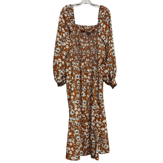 Dress Casual Maxi By Target In Brown, Size:1X