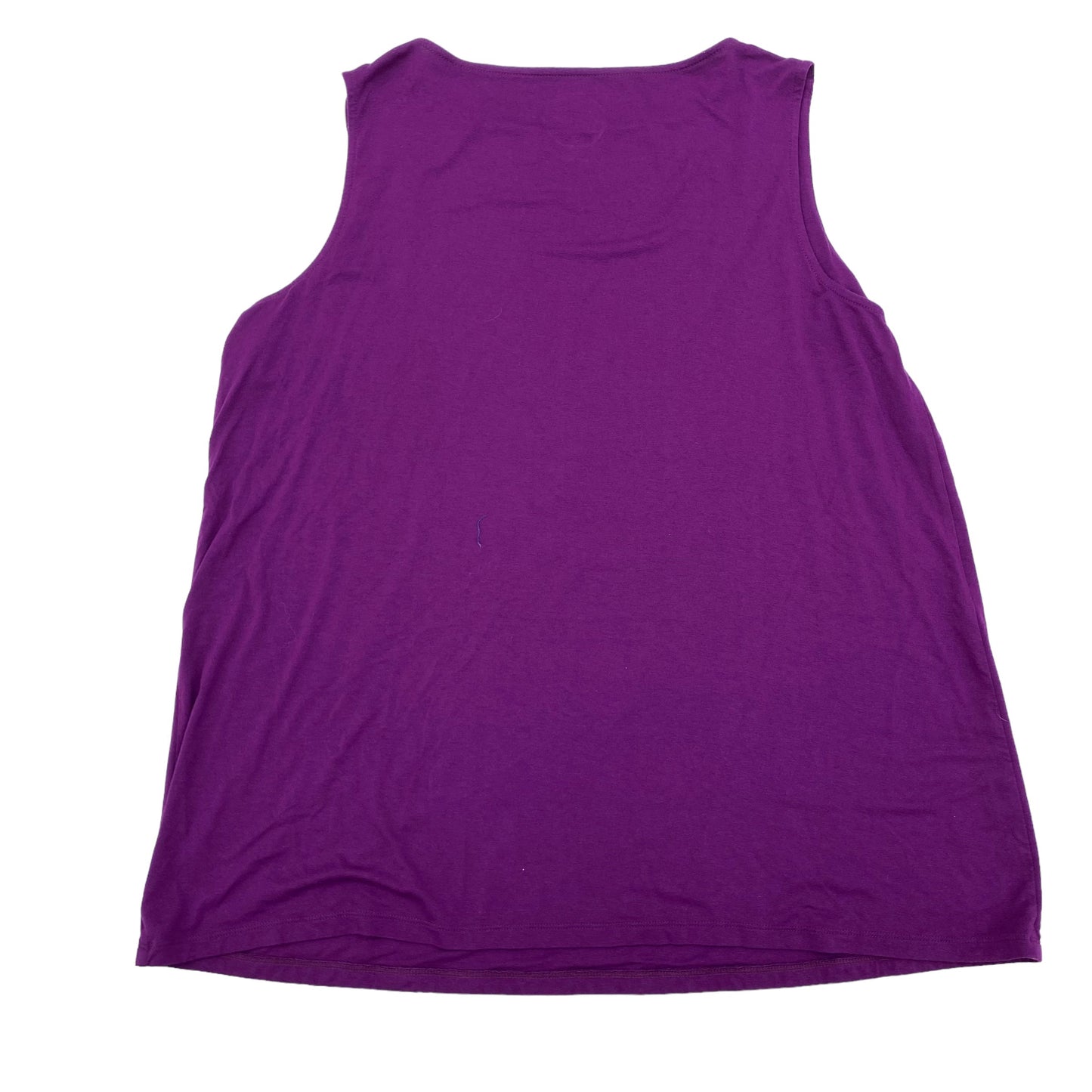 Purple Top Sleeveless Basic Inc, Size 2x