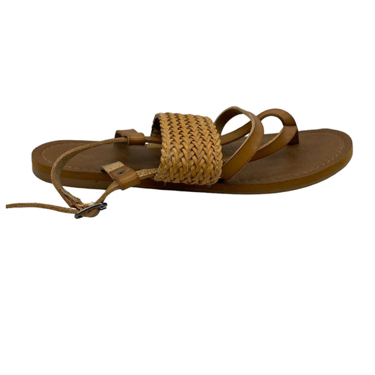 Brown Sandals Flats Universal Thread, Size 7