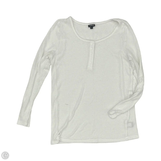 Top Long Sleeve By Torrid In White, Size: 1x