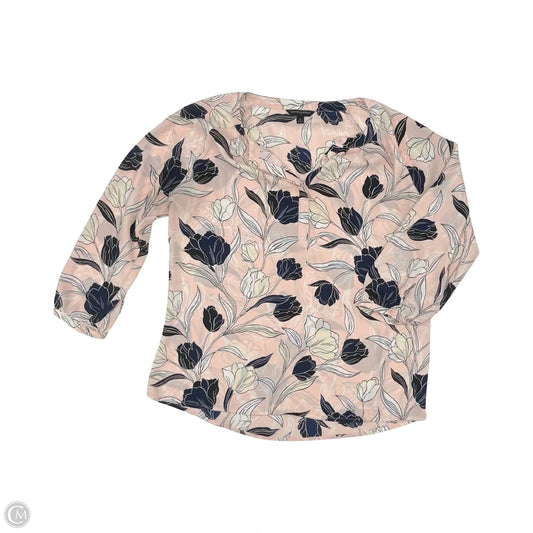Blouse 3/4 Sleeve By Banana Republic In Pink, Size: M