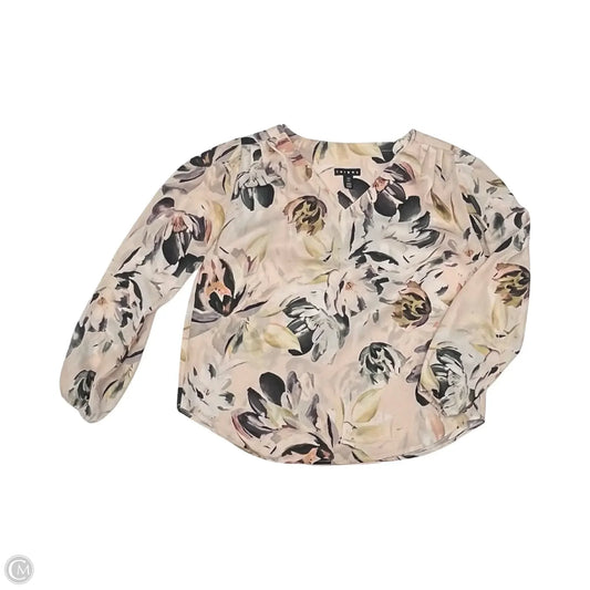 Blouse Long Sleeve By Tribal In Peach, Size: Sp
