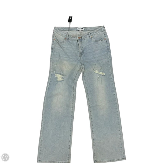 Jeans Straight By Fashion Nova In Blue Denim, Size: 16