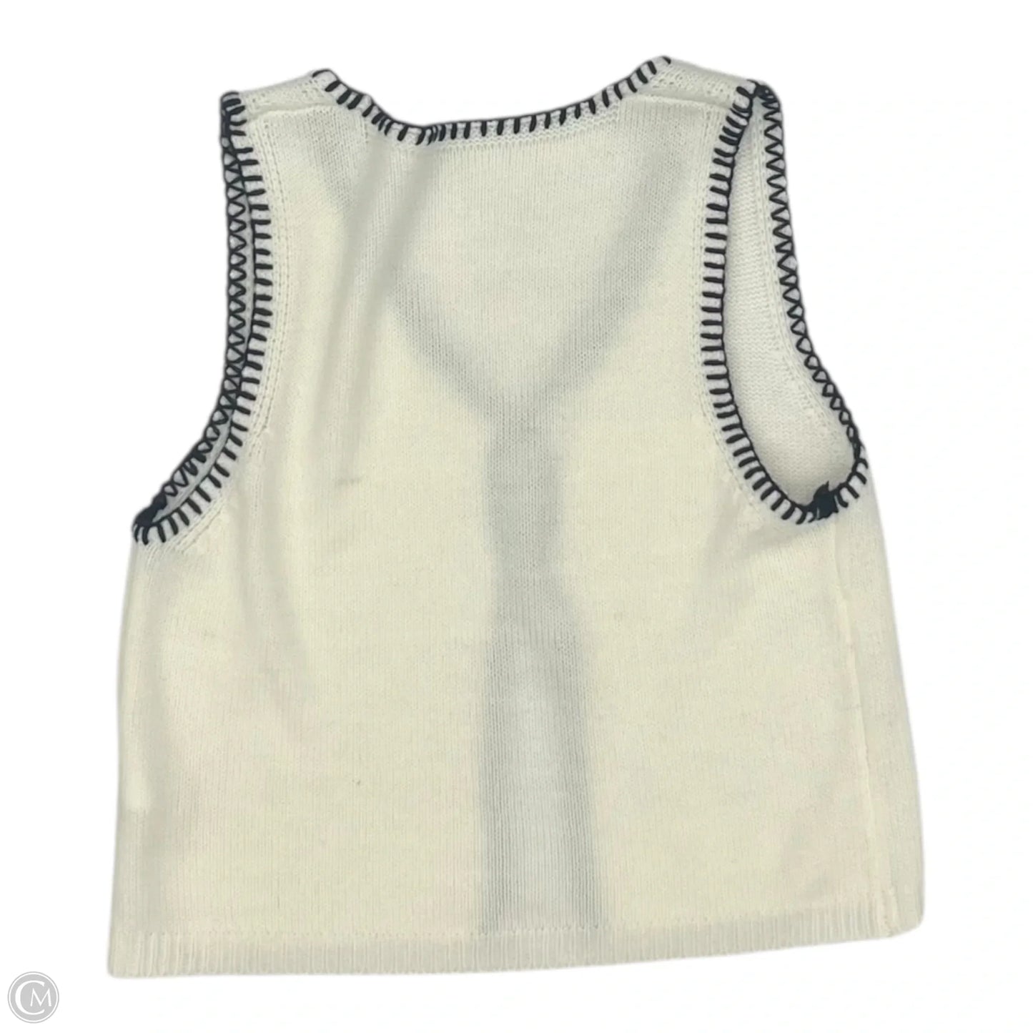 Vest Sweater By Clothes Mentor In Cream, Size: S