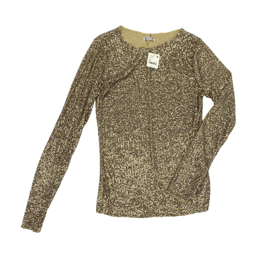 Gold Top Long Sleeve Free People, Size M