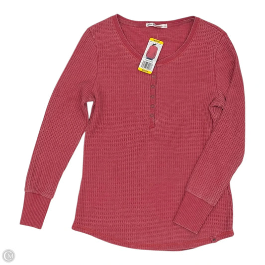 Top Long Sleeve By Seven 7 In Red, Size: M