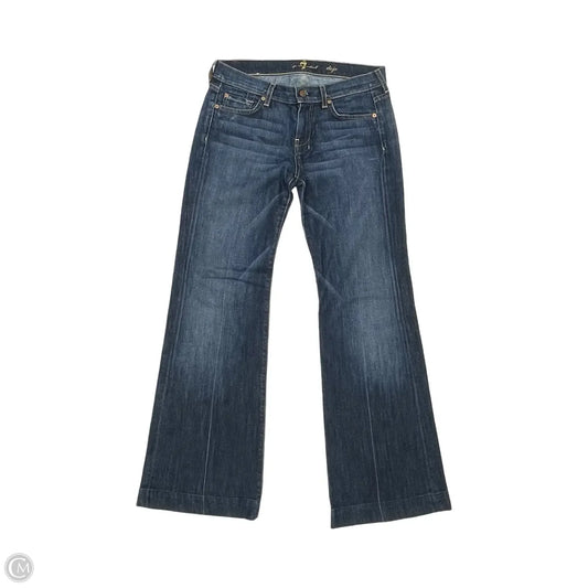 Jeans Flared By 7 For All Mankind In Blue Denim, Size: 6