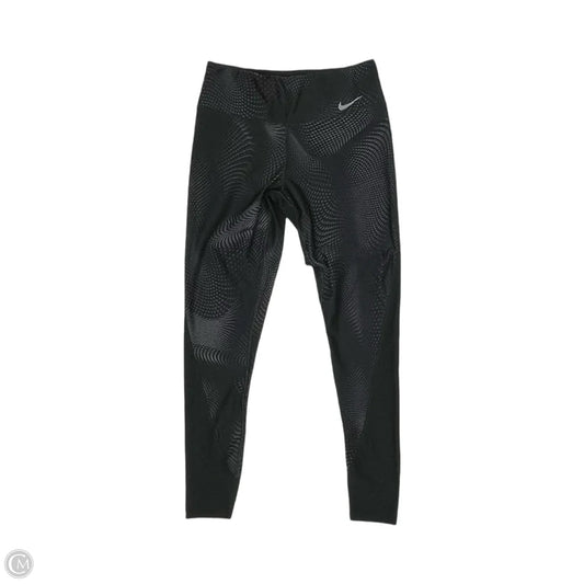 Athletic Leggings By Nike In Black & Grey, Size: M