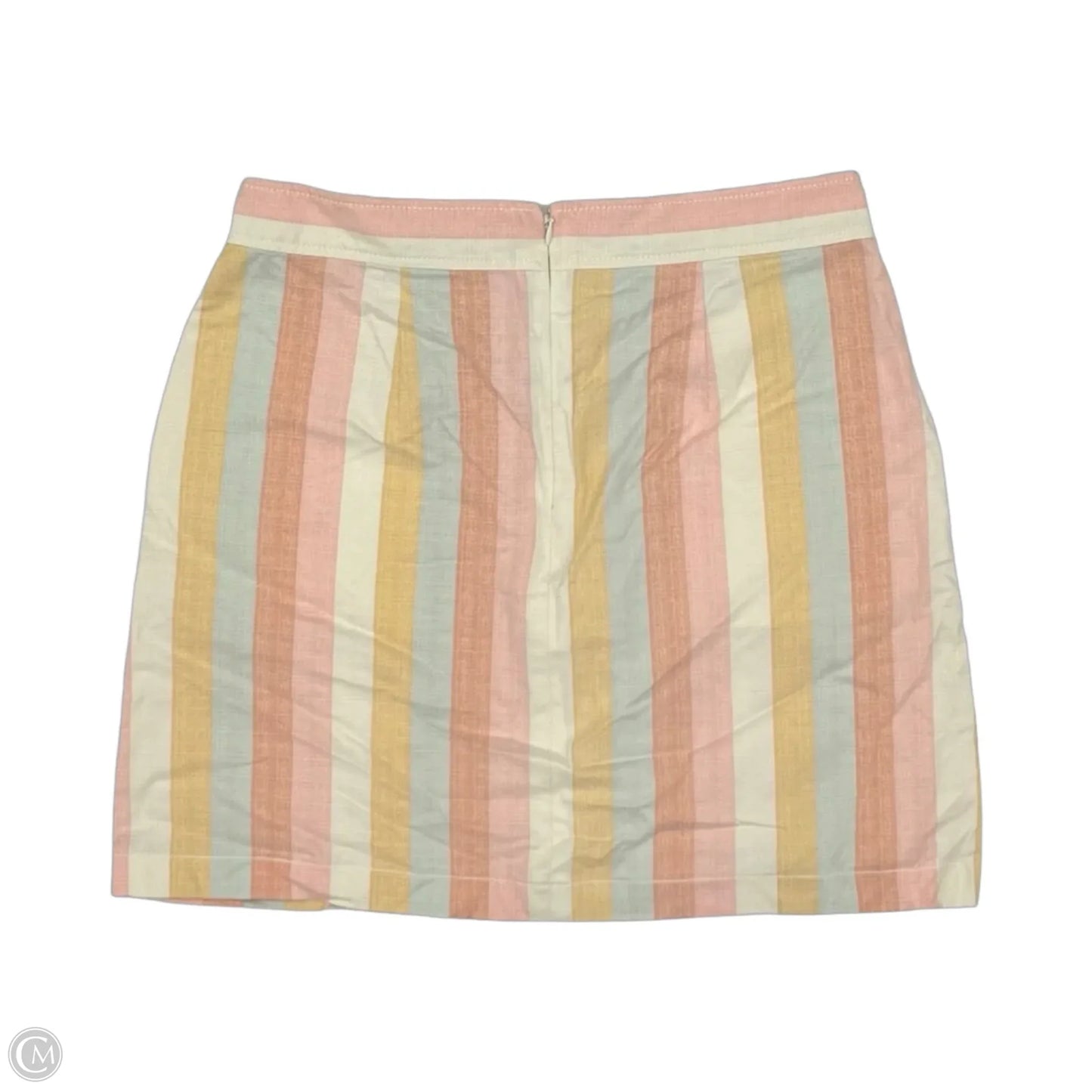 Skirt Mini & Short By Loft In Striped Pattern, Size: 8