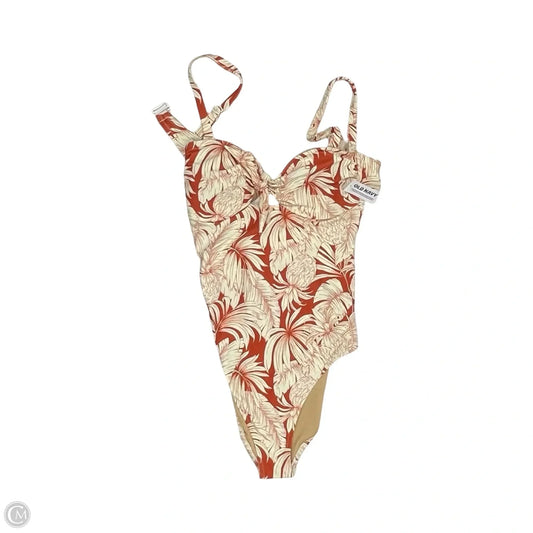 Swimsuit By Old Navy In Cream & Orange, Size: S