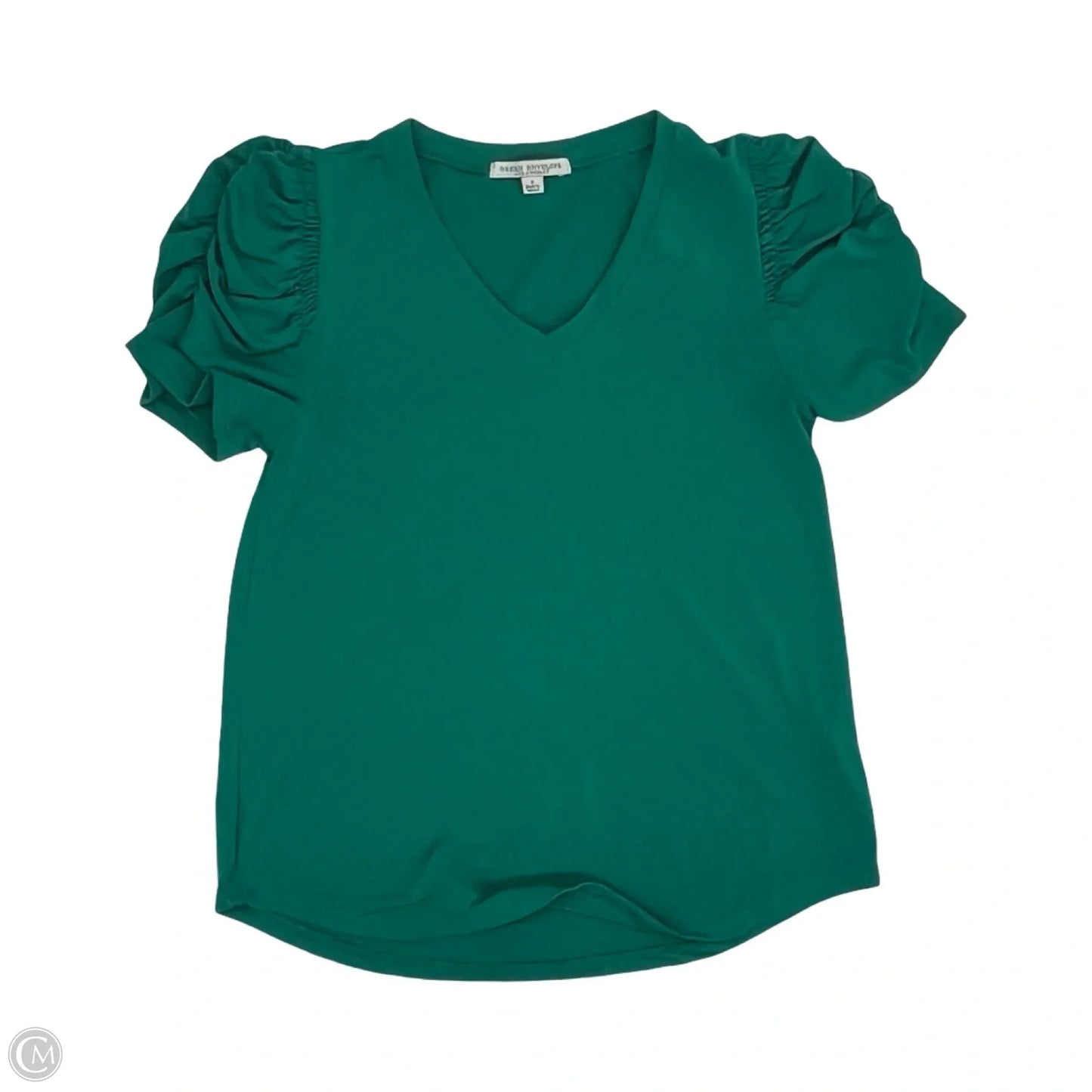 Blouse Short Sleeve By Green Envelope In Green, Size: S