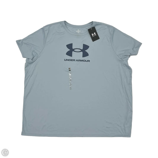 Athletic Top Short Sleeve By Under Armour In Blue, Size: 3x