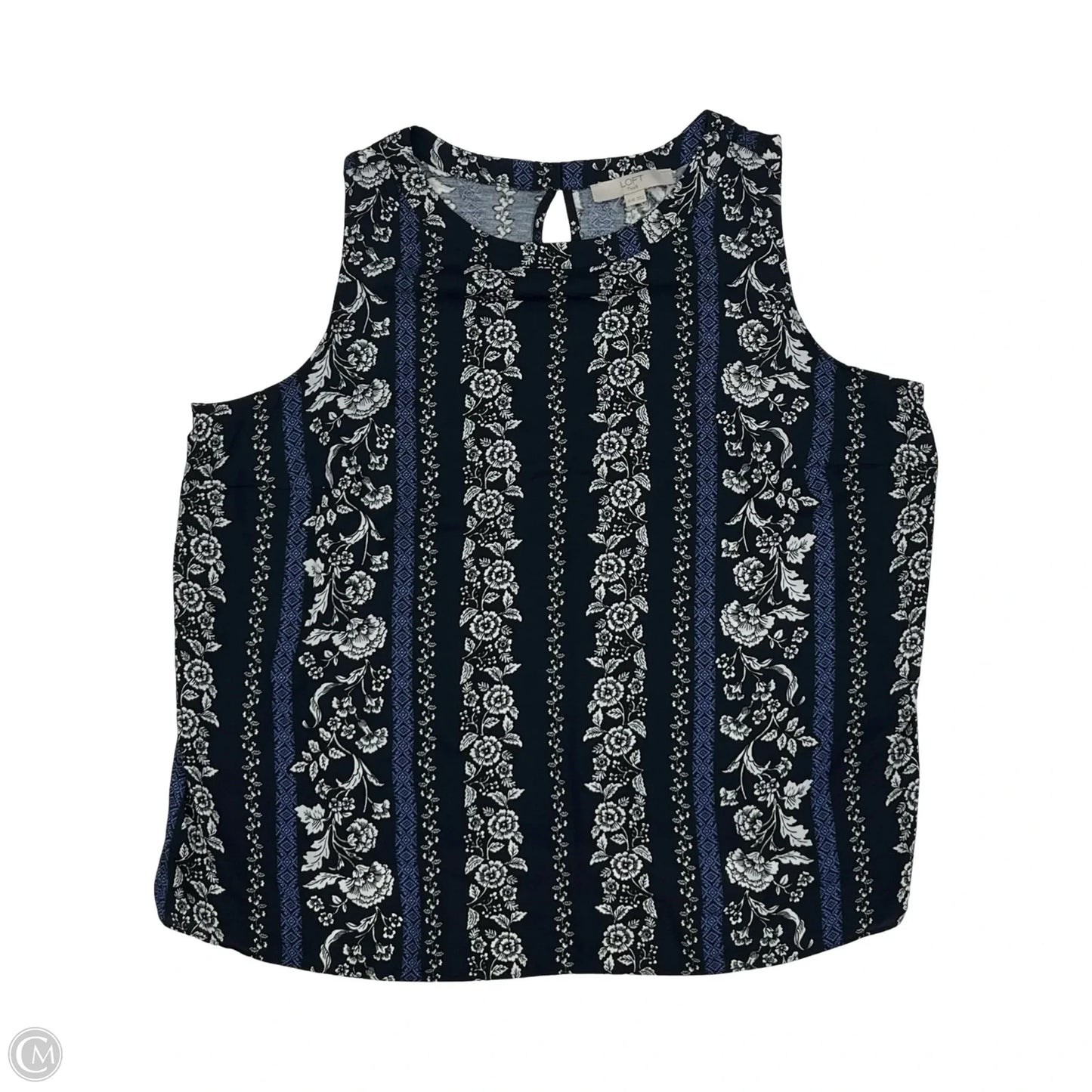 Blouse Short Sleeve By Loft In Black & White, Size: 3x