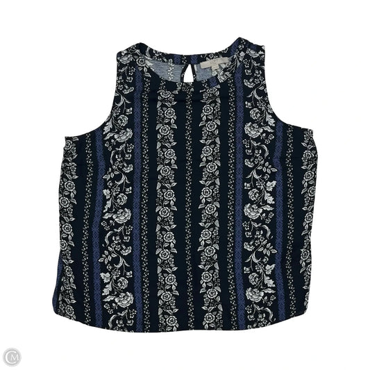 Blouse Sleeveless By Loft In Floral Print, Size: Xl