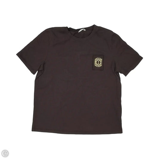 Top Short Sleeve By Zara In Brown, Size: L