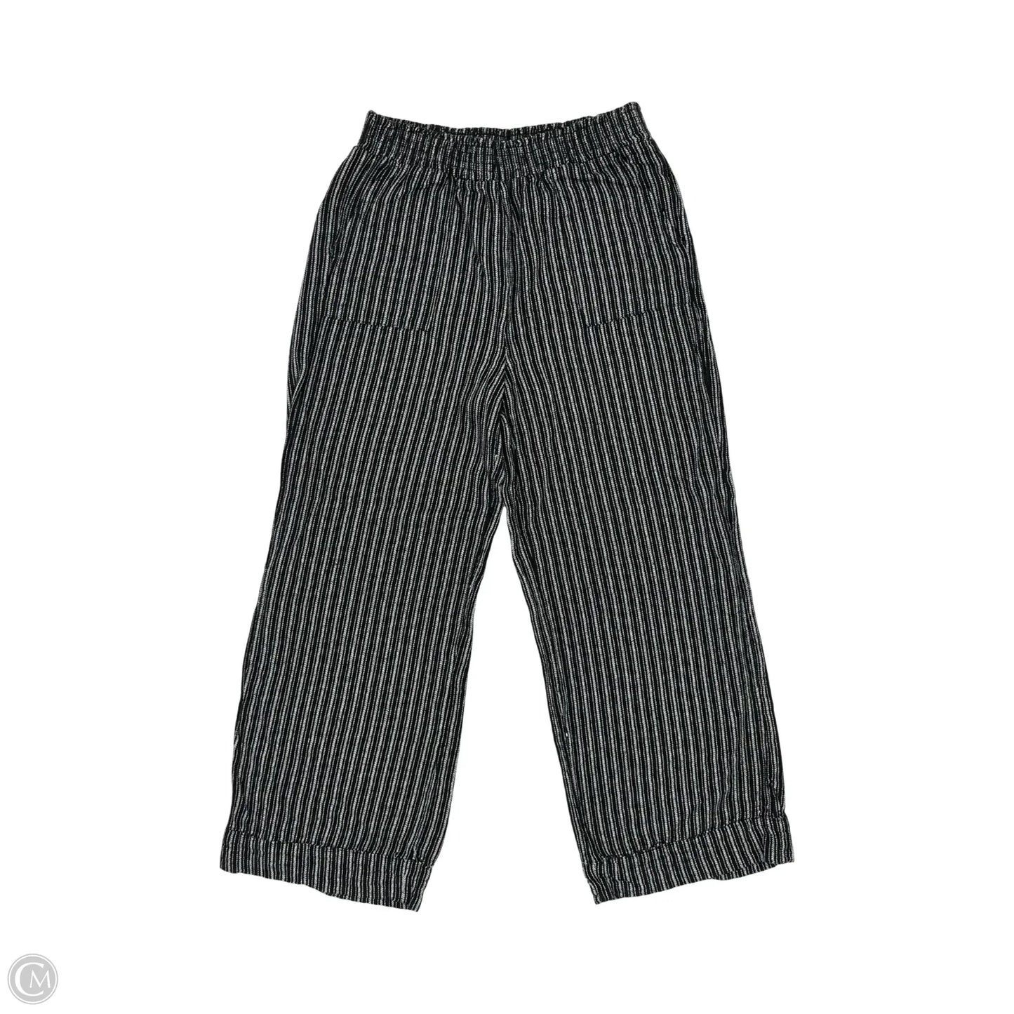 Pants Linen By Time And Tru In Black & White, Size: S
