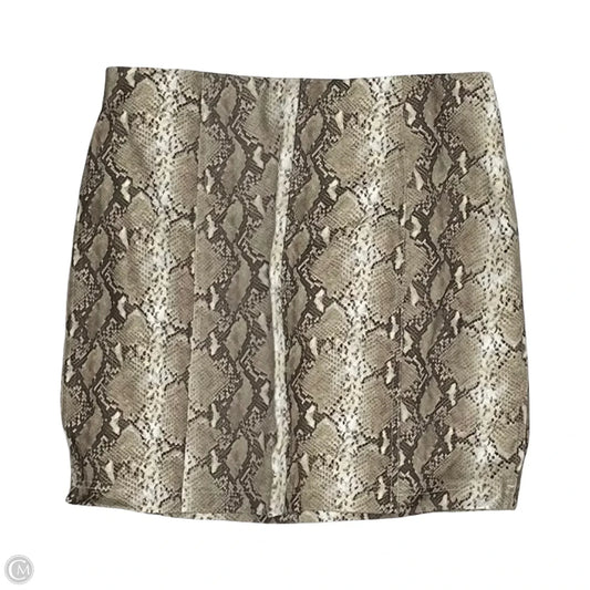 Skirt Mini & Short By Cme In Snakeskin Print, Size: L