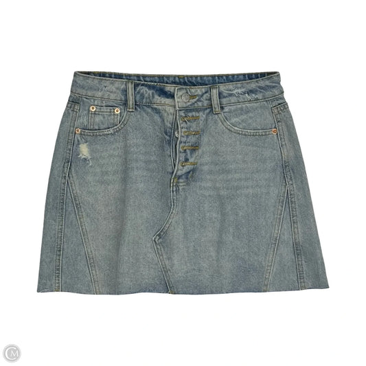 Skirt Mini & Short By Dee Elly In Blue Denim, Size: L