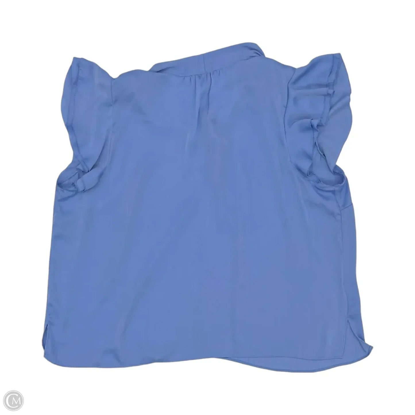 Blouse Short Sleeve By Nine West In Blue, Size: 2x