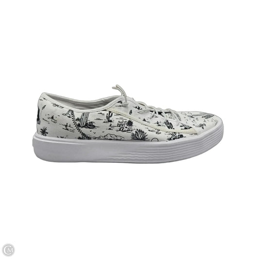 Shoes Sneakers By Hey Dude In Black & Cream, Size: 12.5