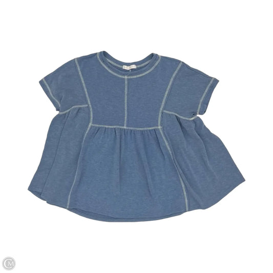 Top Short Sleeve By Ces Femme In Blue, Size: M