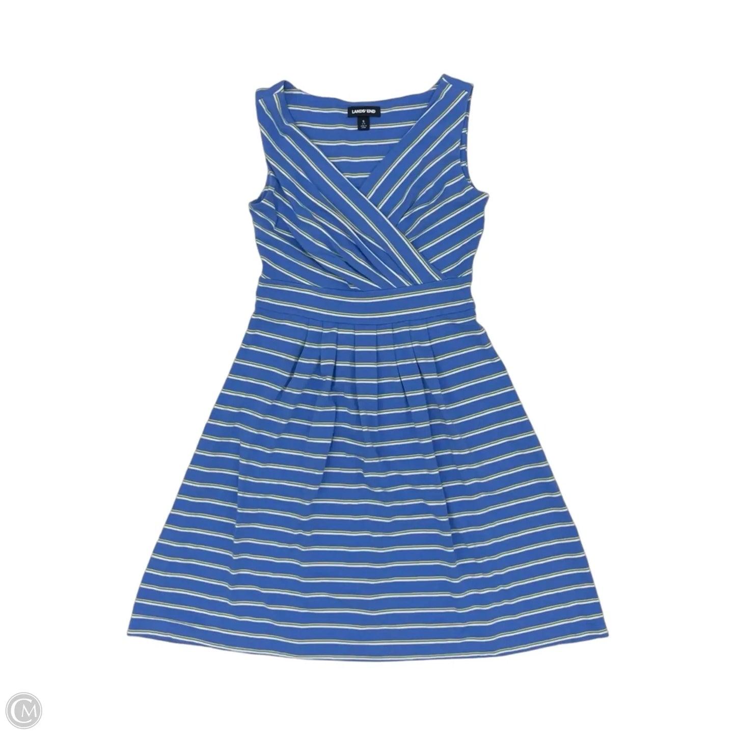 Dress Casual Midi By Lands End In Striped Pattern, Size: S