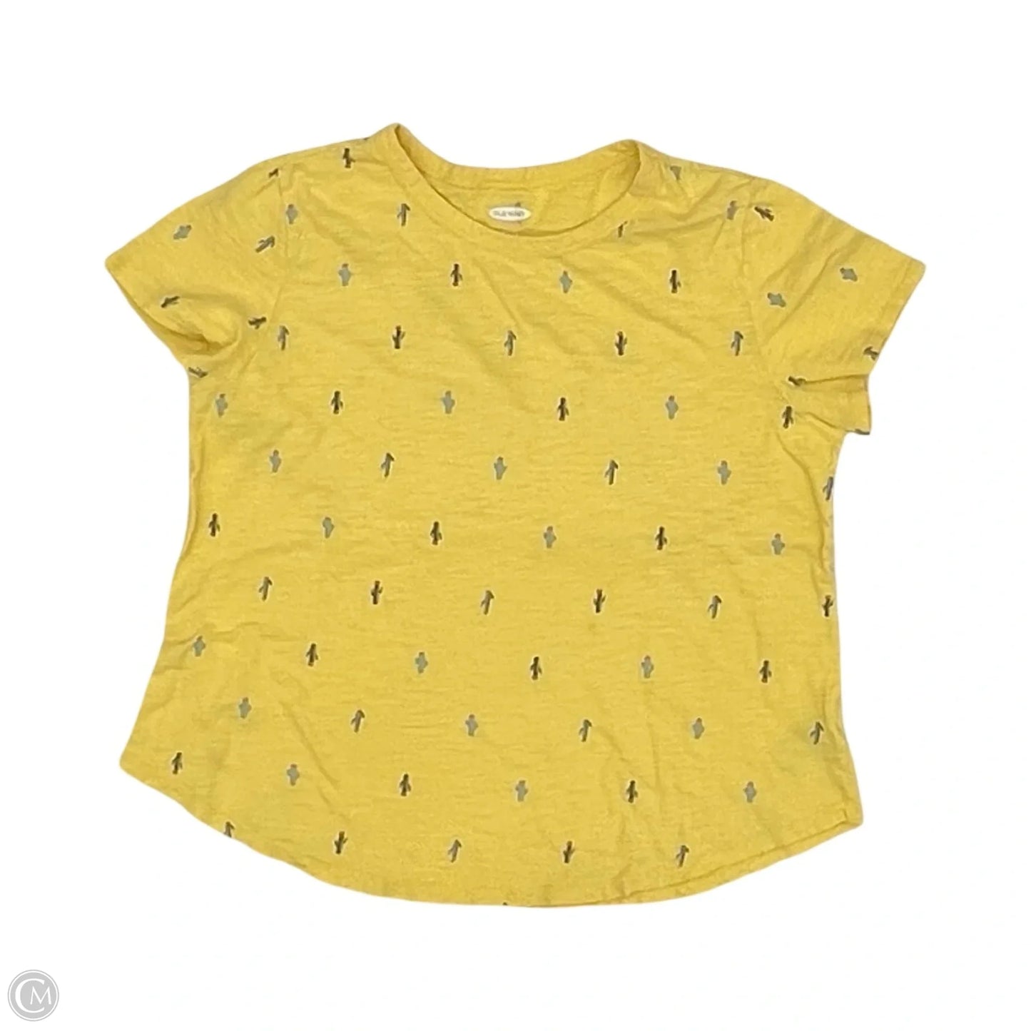 Top Short Sleeve By Old Navy In Yellow, Size: L
