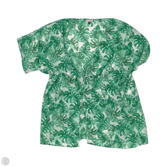 Swimwear Cover-up By Clothes Mentor In Tropical Print, Size: 3x