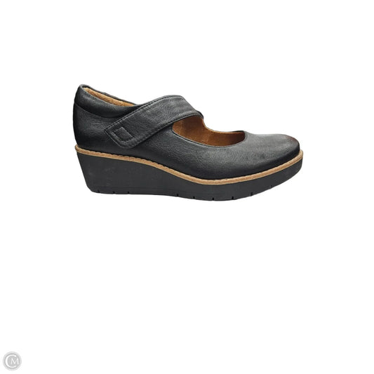 Shoes Heels Wedge By Sofft In Black, Size: 8