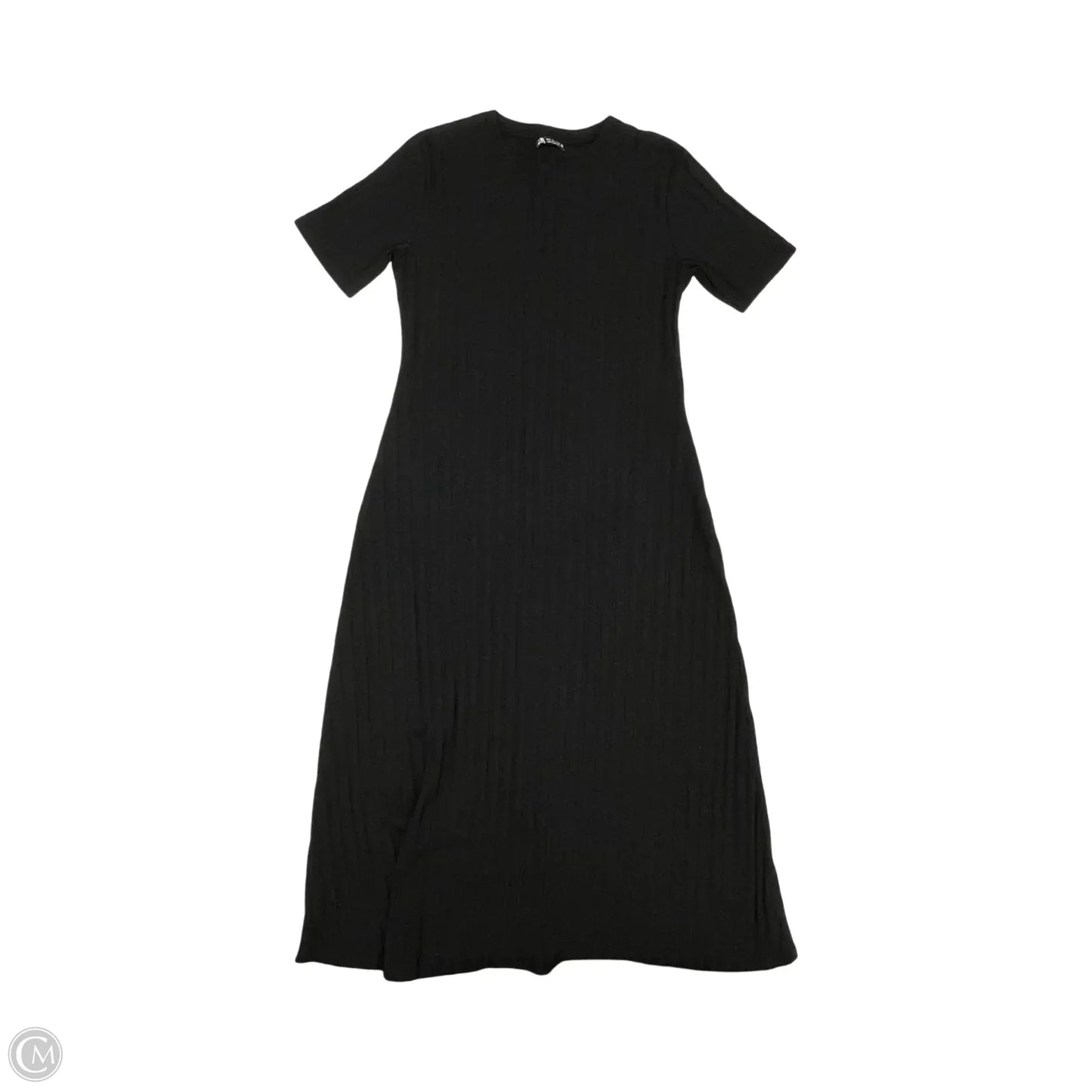 Dress Casual Midi By Zara In Black, Size: L