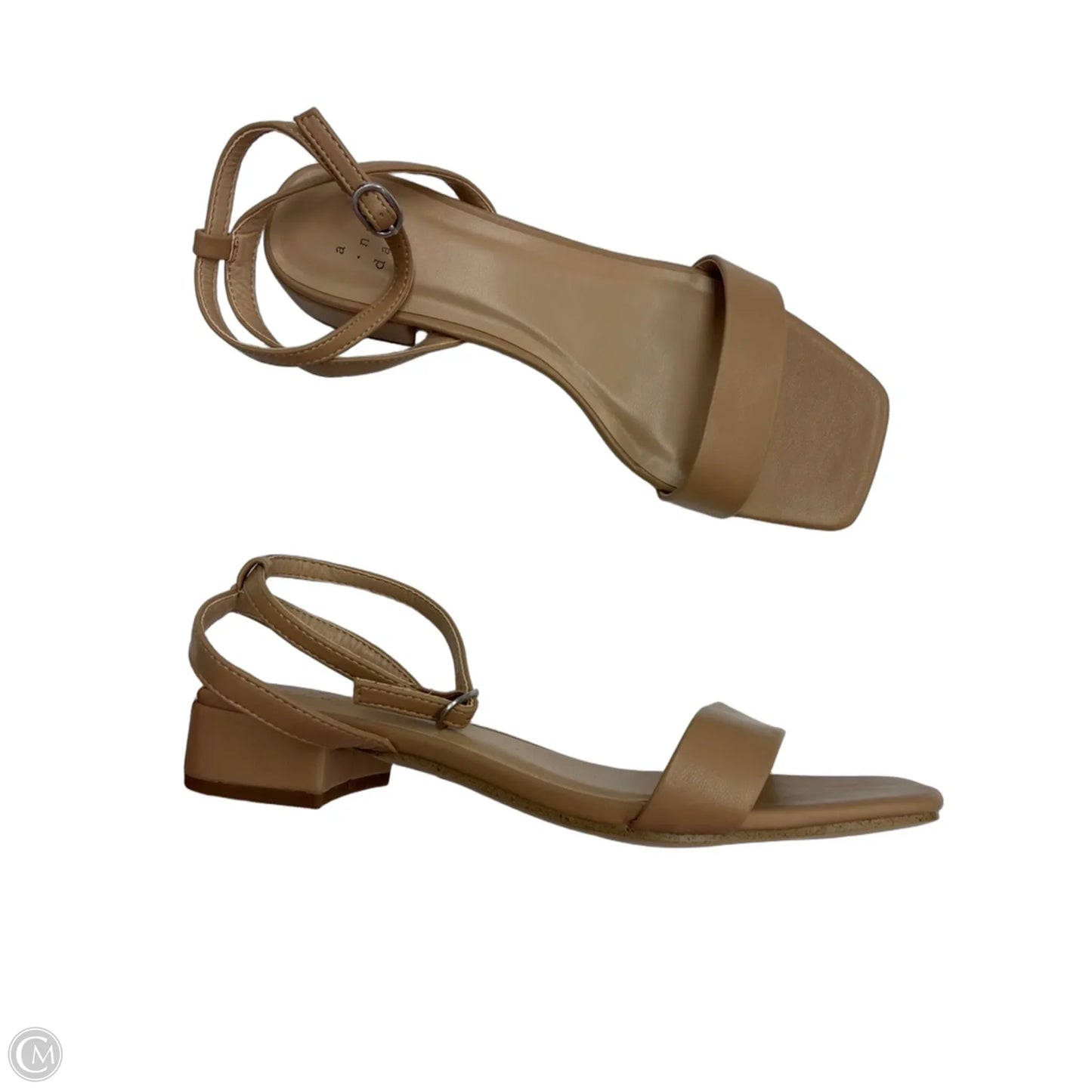 Sandals Heels Block By A New Day In Tan, Size: 8