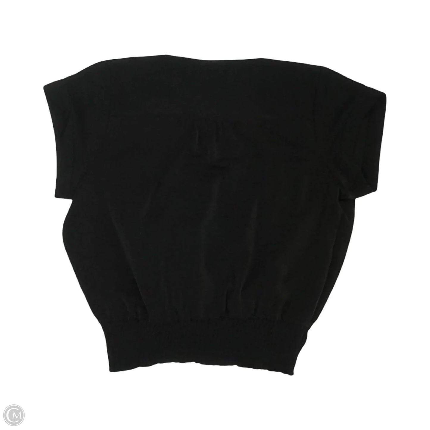 Blouse Short Sleeve By Nine West In Black, Size: S