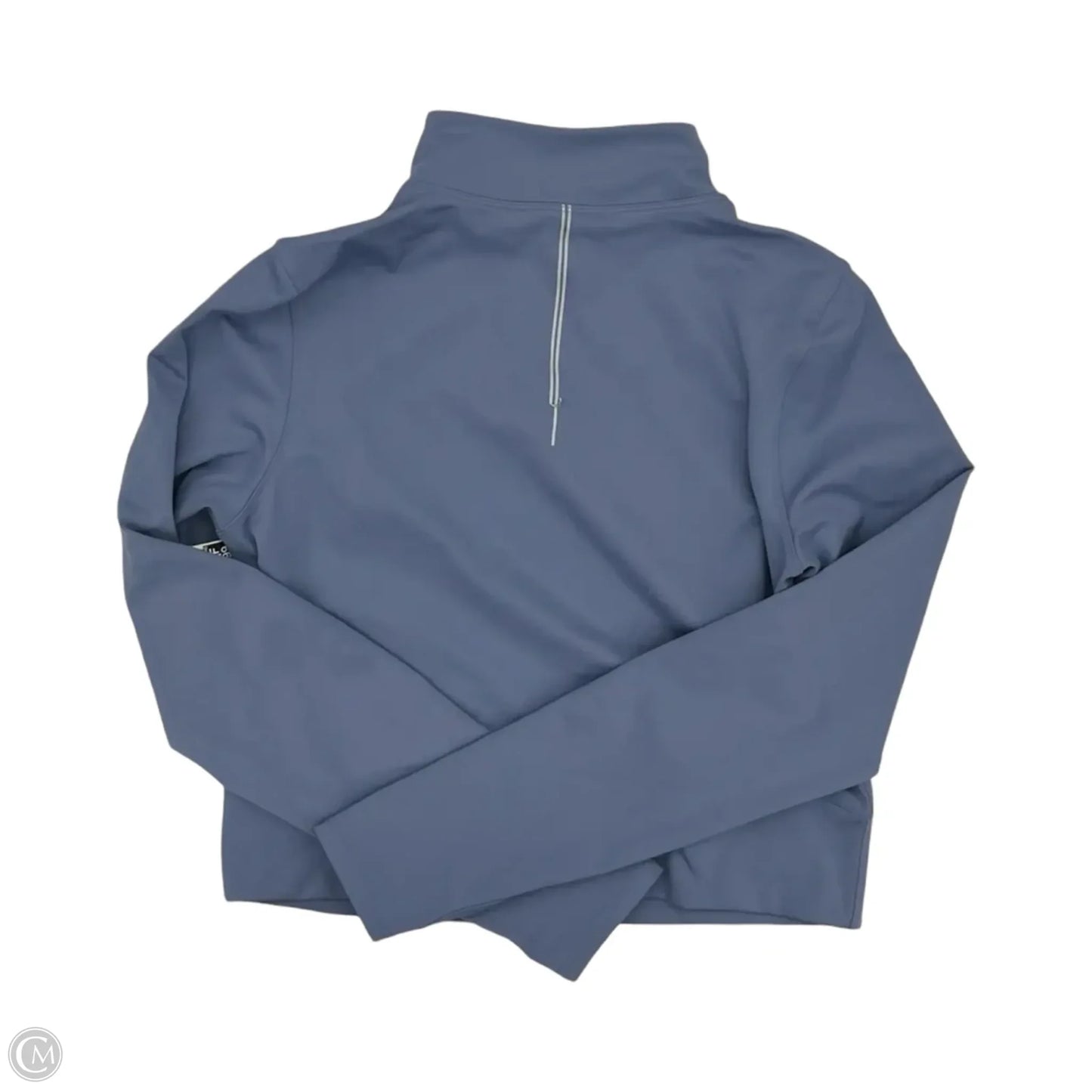 Athletic Top Long Sleeve Collar By Yogalicious In Blue, Size: Xl