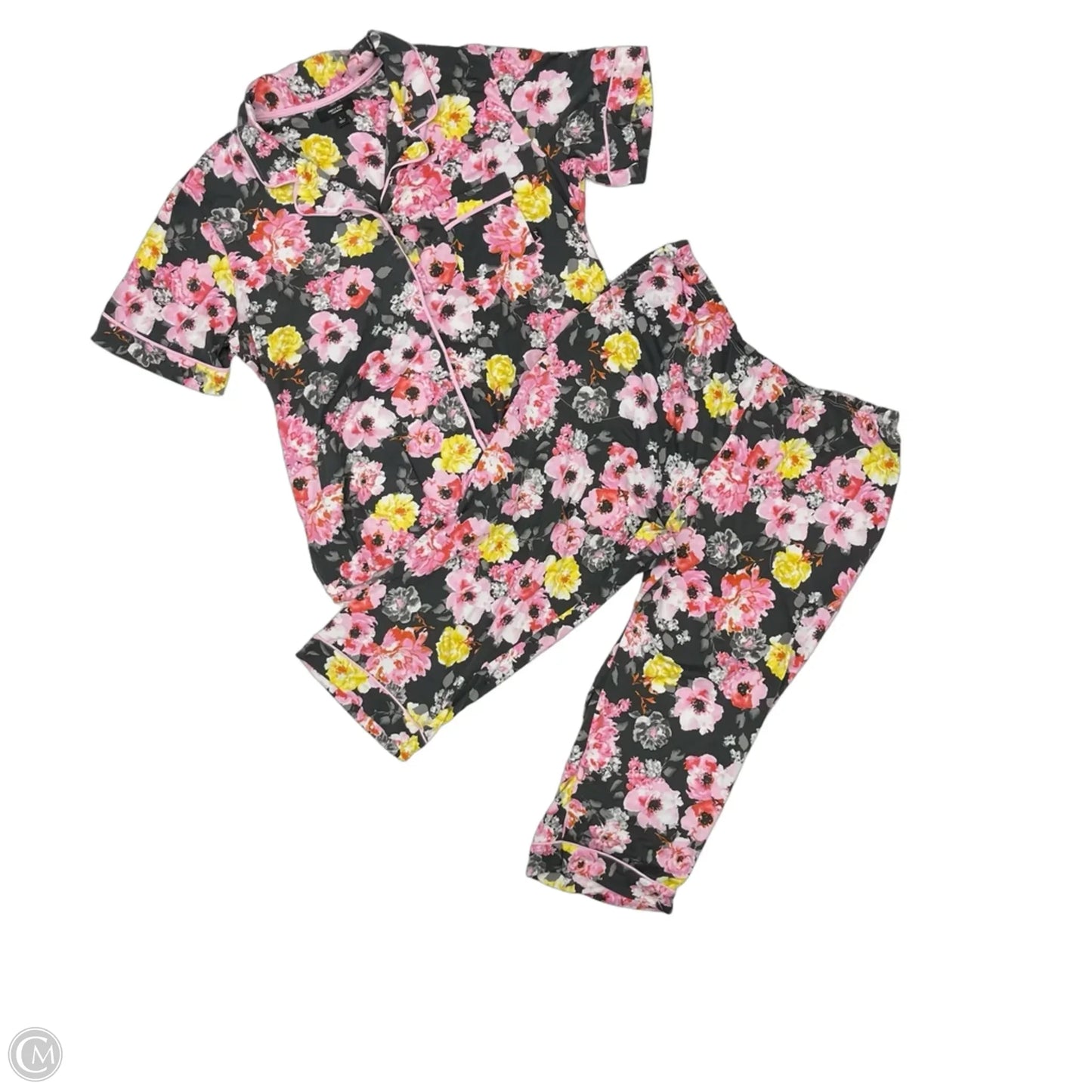 Pajamas 2pc By Simply Vera In Floral Print, Size: L