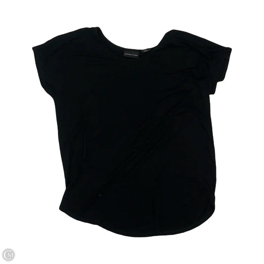Top Short Sleeve By Adrienne Vittadini In Black, Size: S